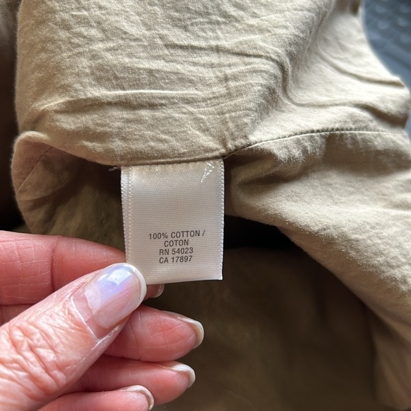 BANANA REPUBLIC Twill Utility Military Jacket Khaki Tan Womens Sz L NEW - Picture 12 of 16